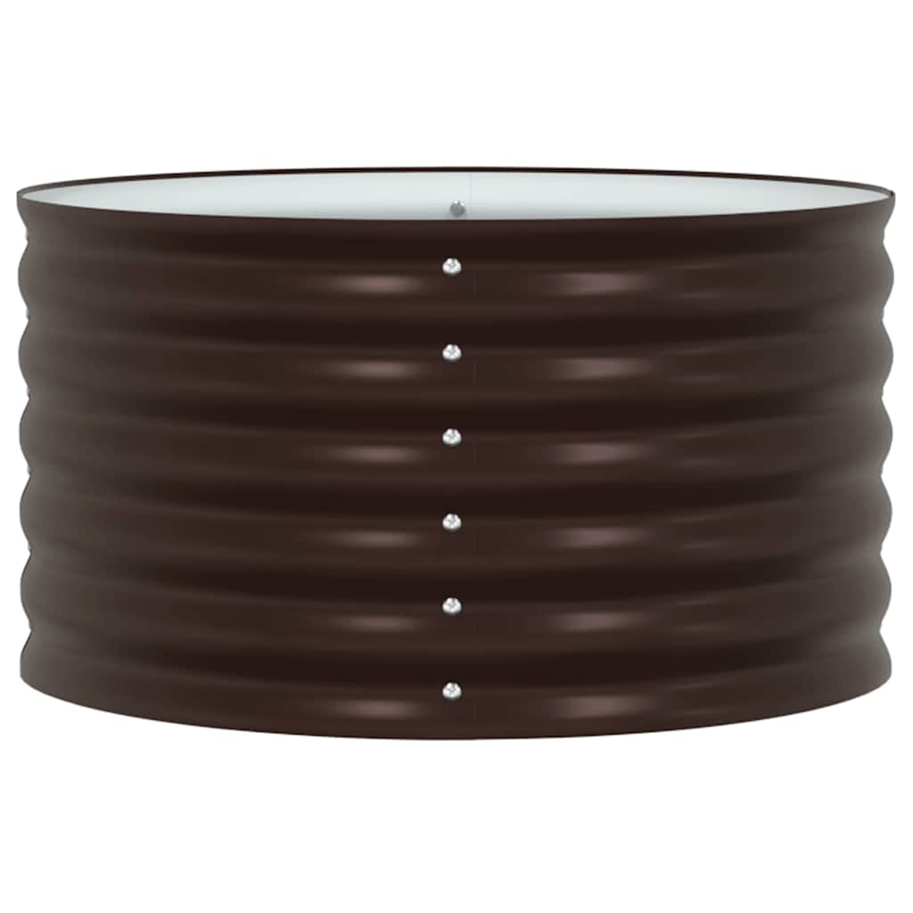 Garden Raised Bed Brown 80 x 80 x 44 cm Steel