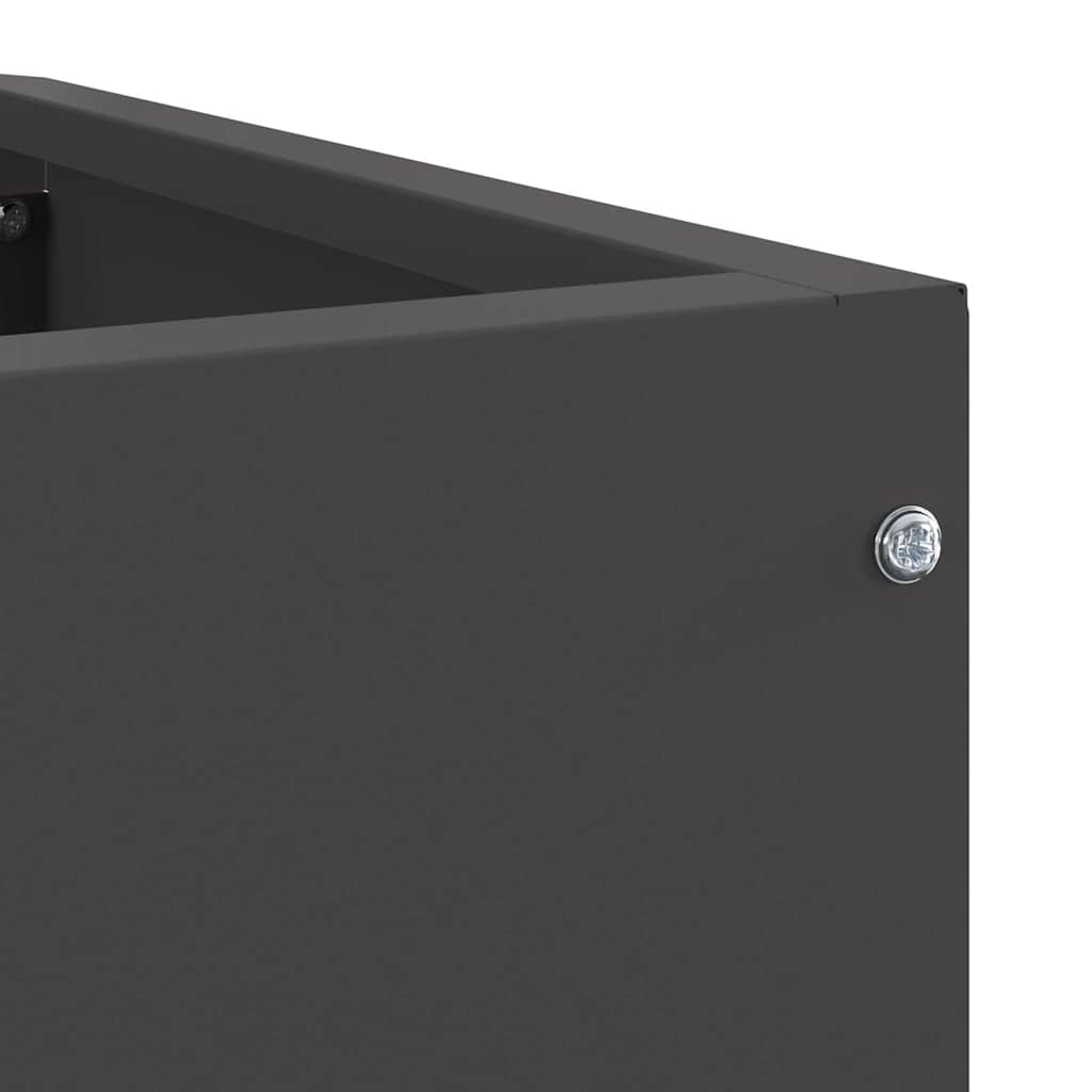 Corner Planter Black 60 x 60 x 35 cm Steel