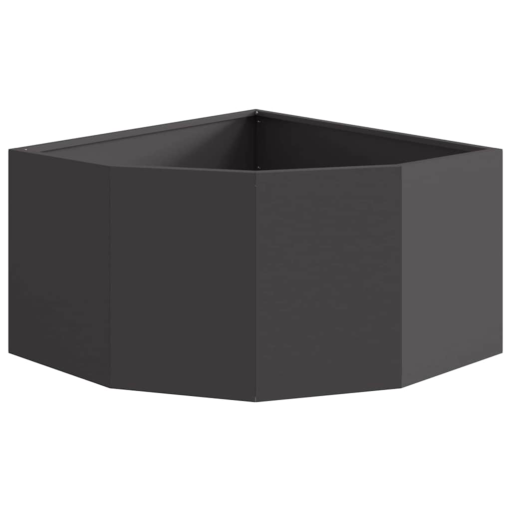 Corner Planter Black 60 x 60 x 35 cm Steel