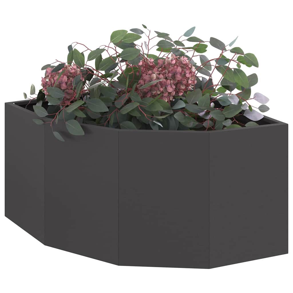 Corner Planter Black 60 x 60 x 35 cm Steel