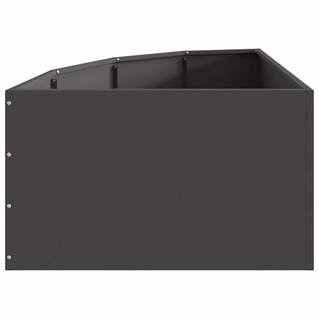 Corner Planter Black 60 x 60 x 35 cm Steel