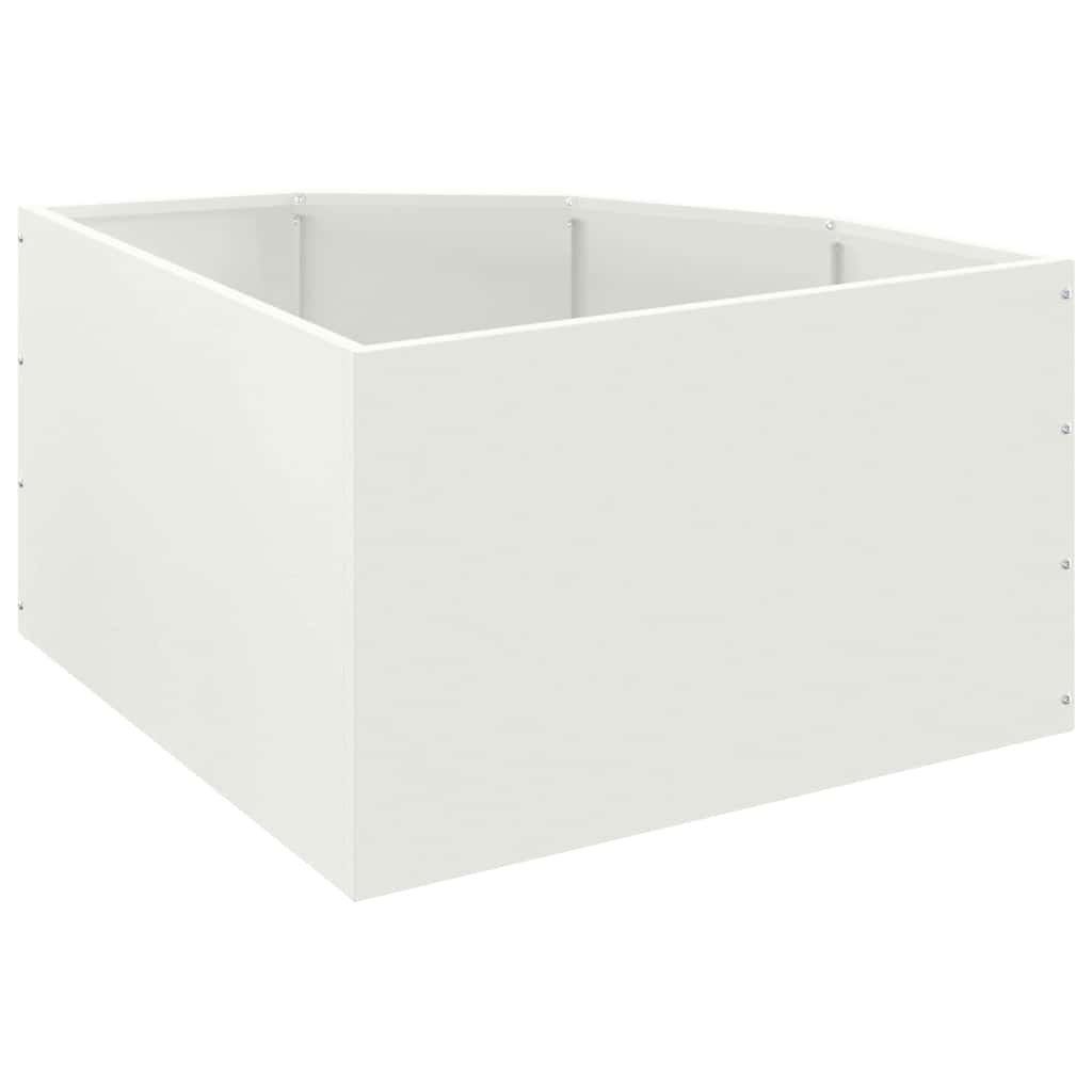 Corner Planter White 60 x 60 x 35 cm Steel
