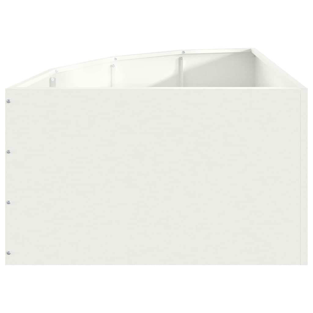 Corner Planter White 60 x 60 x 35 cm Steel