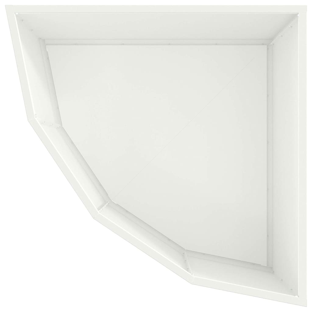 Corner Planter White 60 x 60 x 35 cm Steel