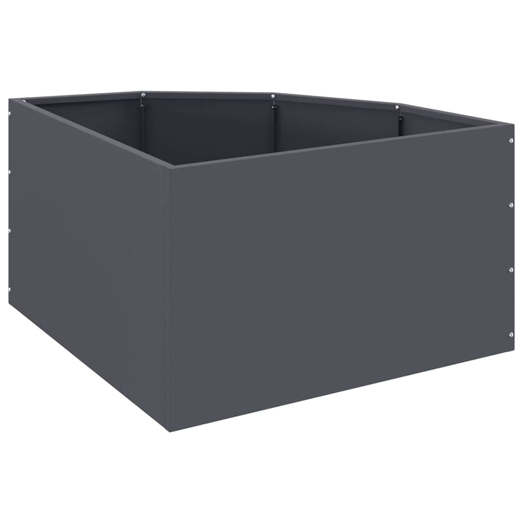Corner Planter Anthracite 60 x 60 x 35 cm Steel