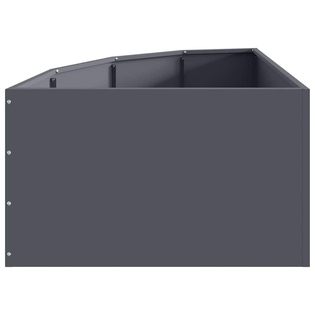 Corner Planter Anthracite 60 x 60 x 35 cm Steel