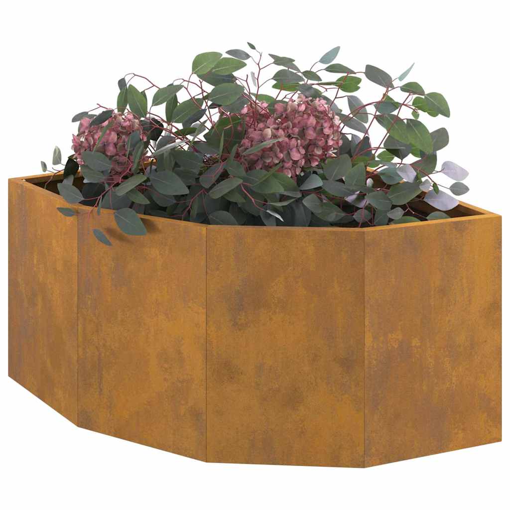 Corner Planter Rusty 60 x 60 x 35 cm Weathering steel