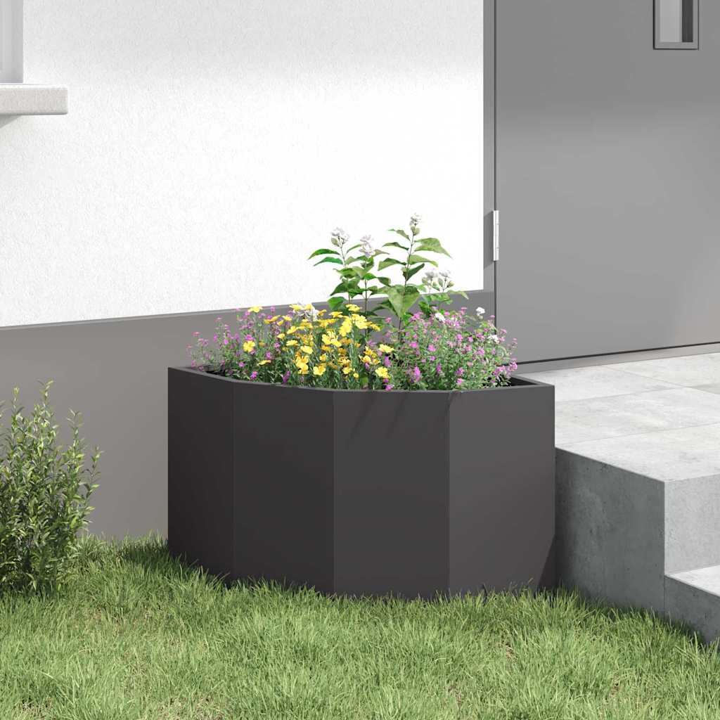 Corner Planter Black 45 x 45 x 35 cm Steel