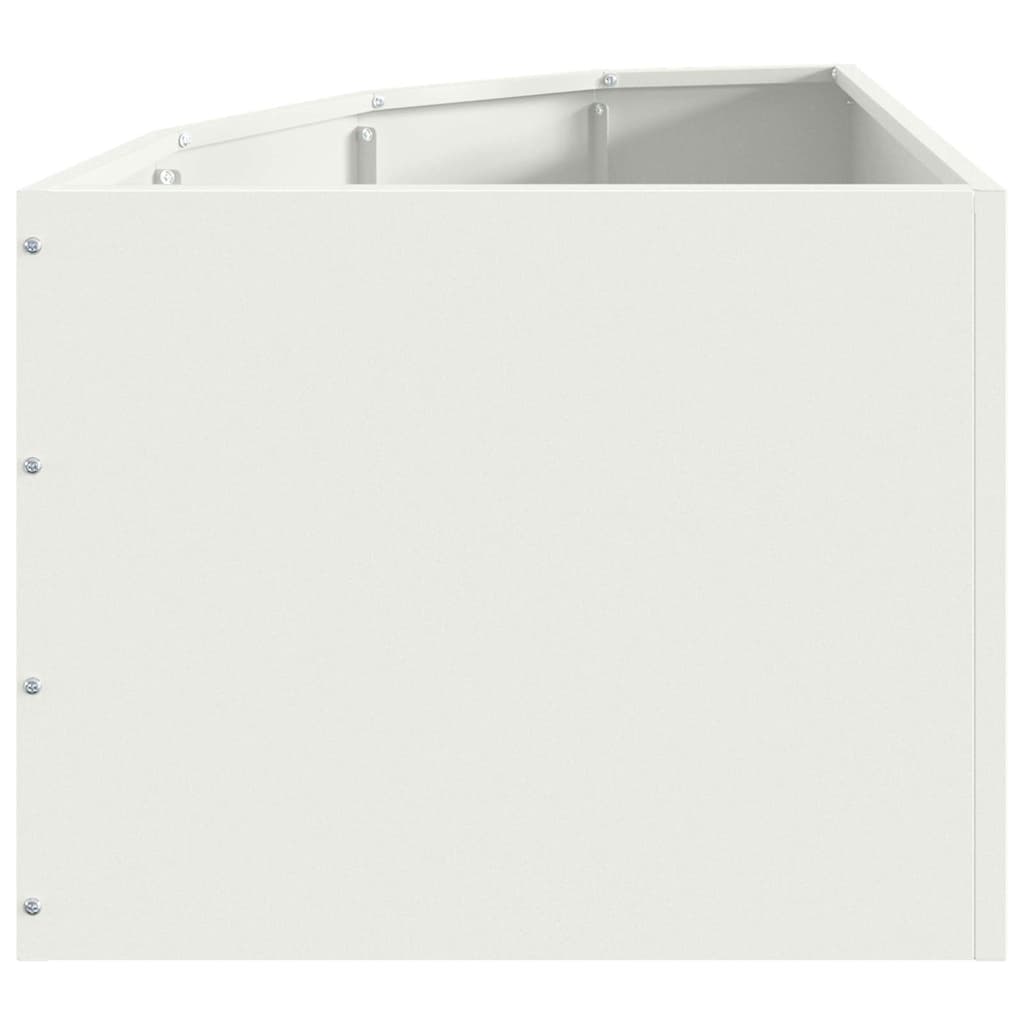 Corner Planter White 45 x 45 x 35 cm Steel