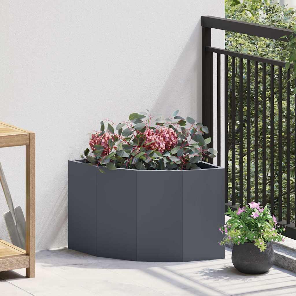 Corner Planter Anthracite 45 x 45 x 35 cm Steel