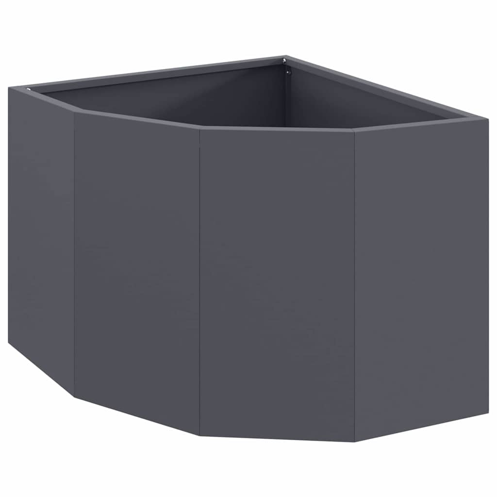 Corner Planter Anthracite 45 x 45 x 35 cm Steel