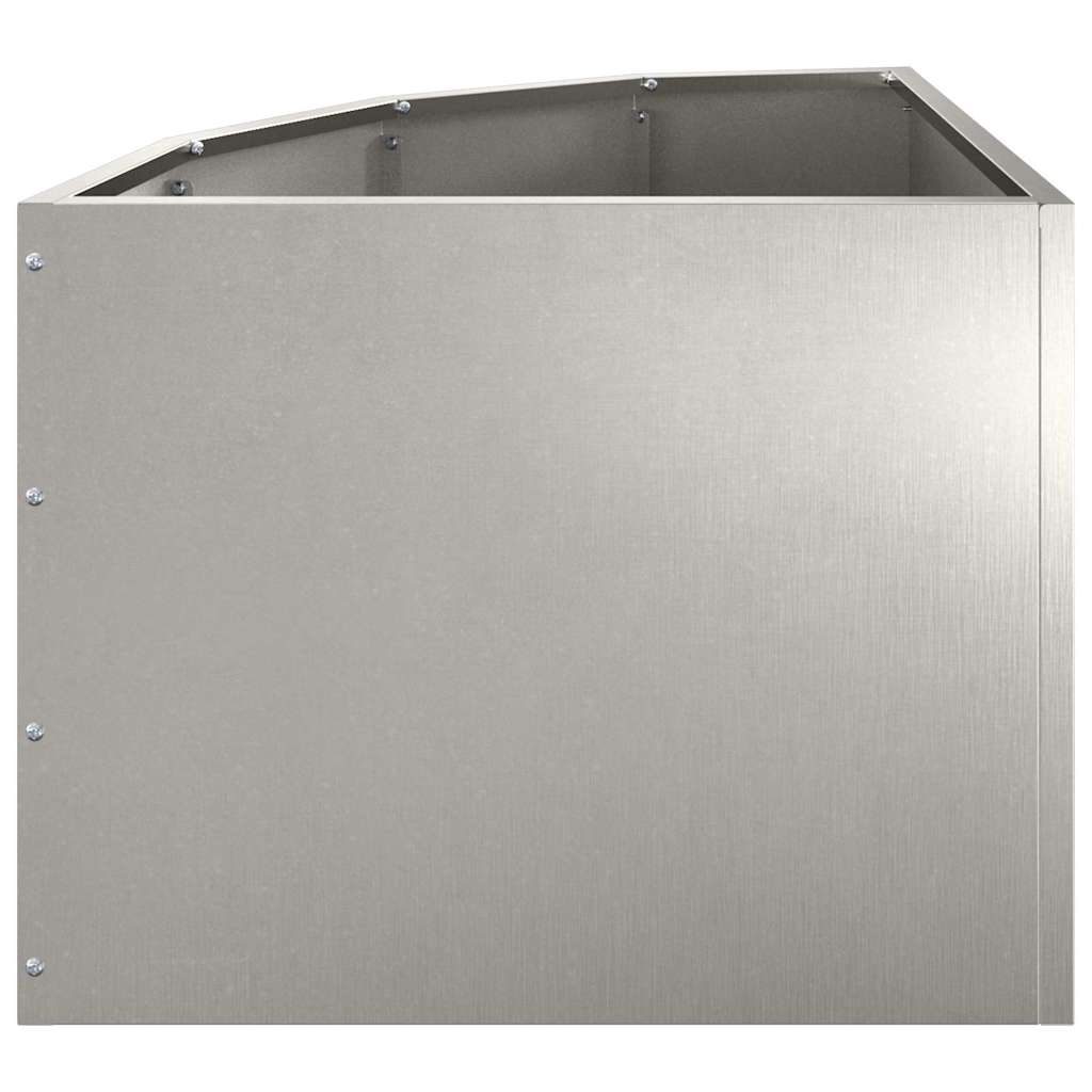 Corner Planter Silver 45 x 45 x 35 cm Stainless steel