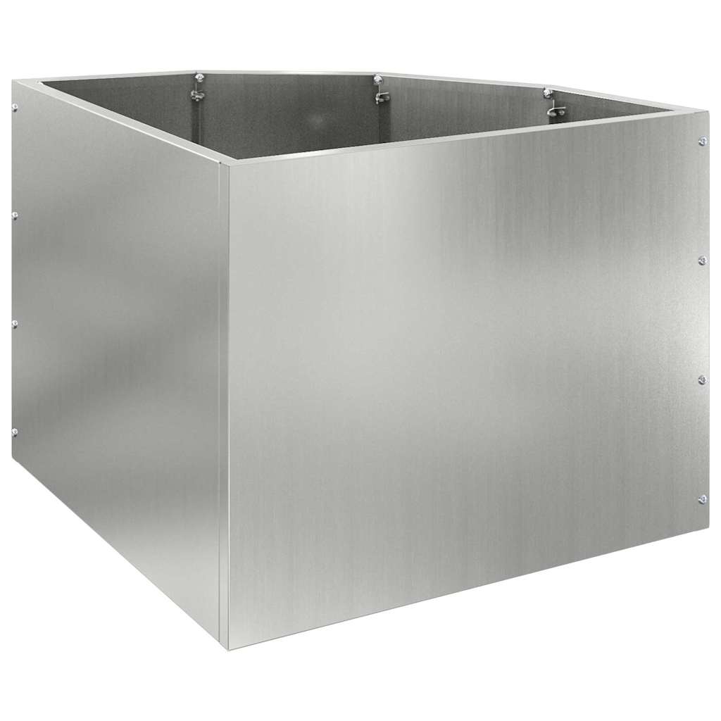 Corner Planter Silver 45 x 45 x 35 cm Galvanised steel
