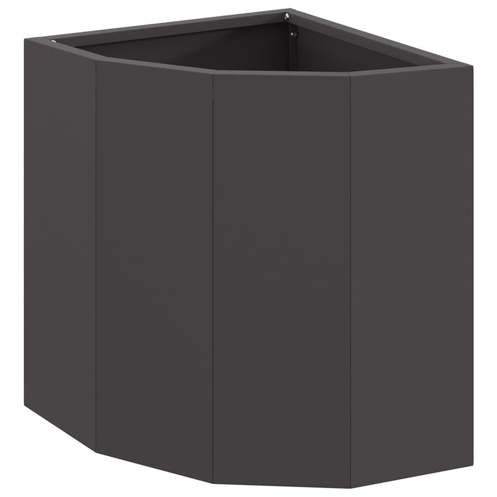 Corner Planter Black 30 x 30 x 35 cm Steel