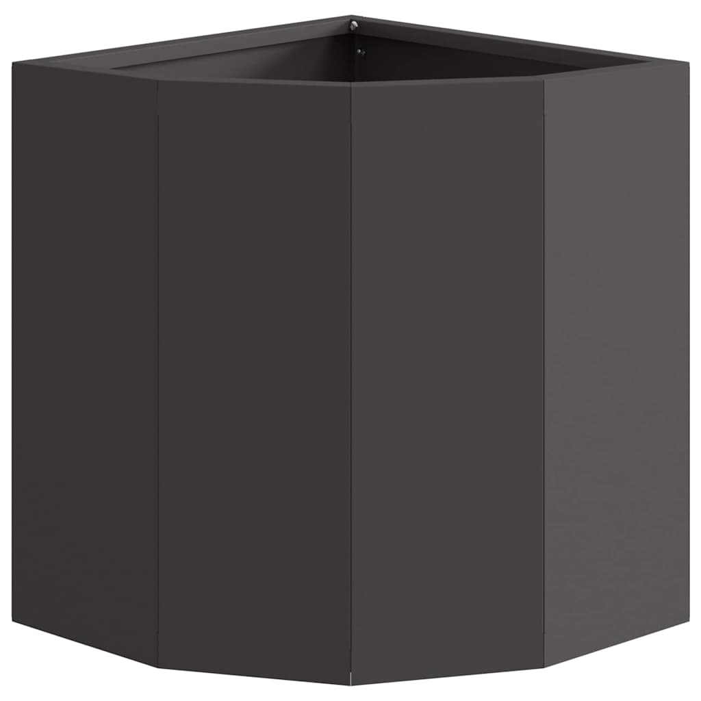 Corner Planter Black 30 x 30 x 35 cm Steel
