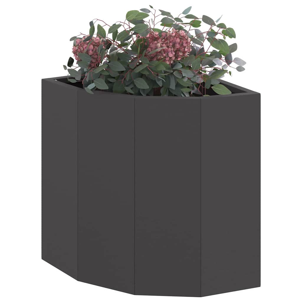 Corner Planter Black 30 x 30 x 35 cm Steel
