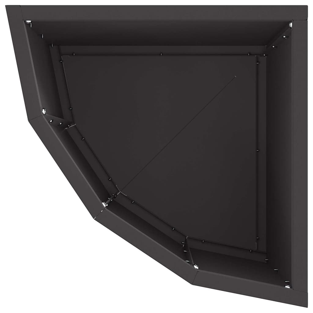 Corner Planter Black 30 x 30 x 35 cm Steel