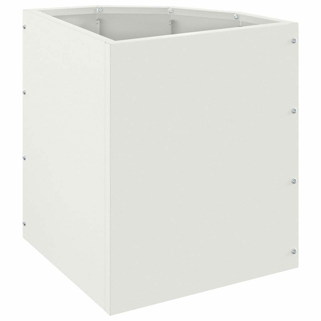 Corner Planter White 30 x 30 x 35 cm Steel