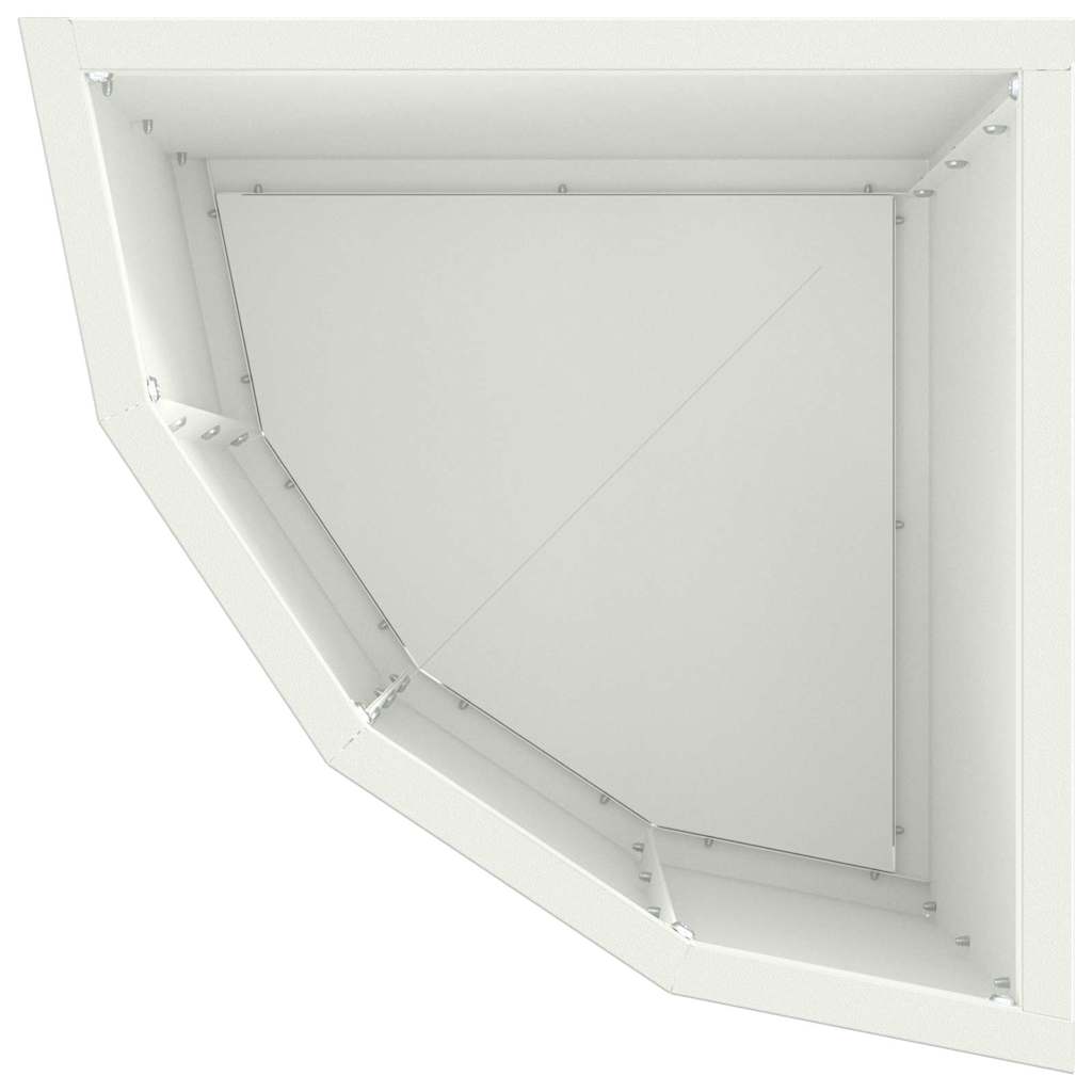 Corner Planter White 30 x 30 x 35 cm Steel