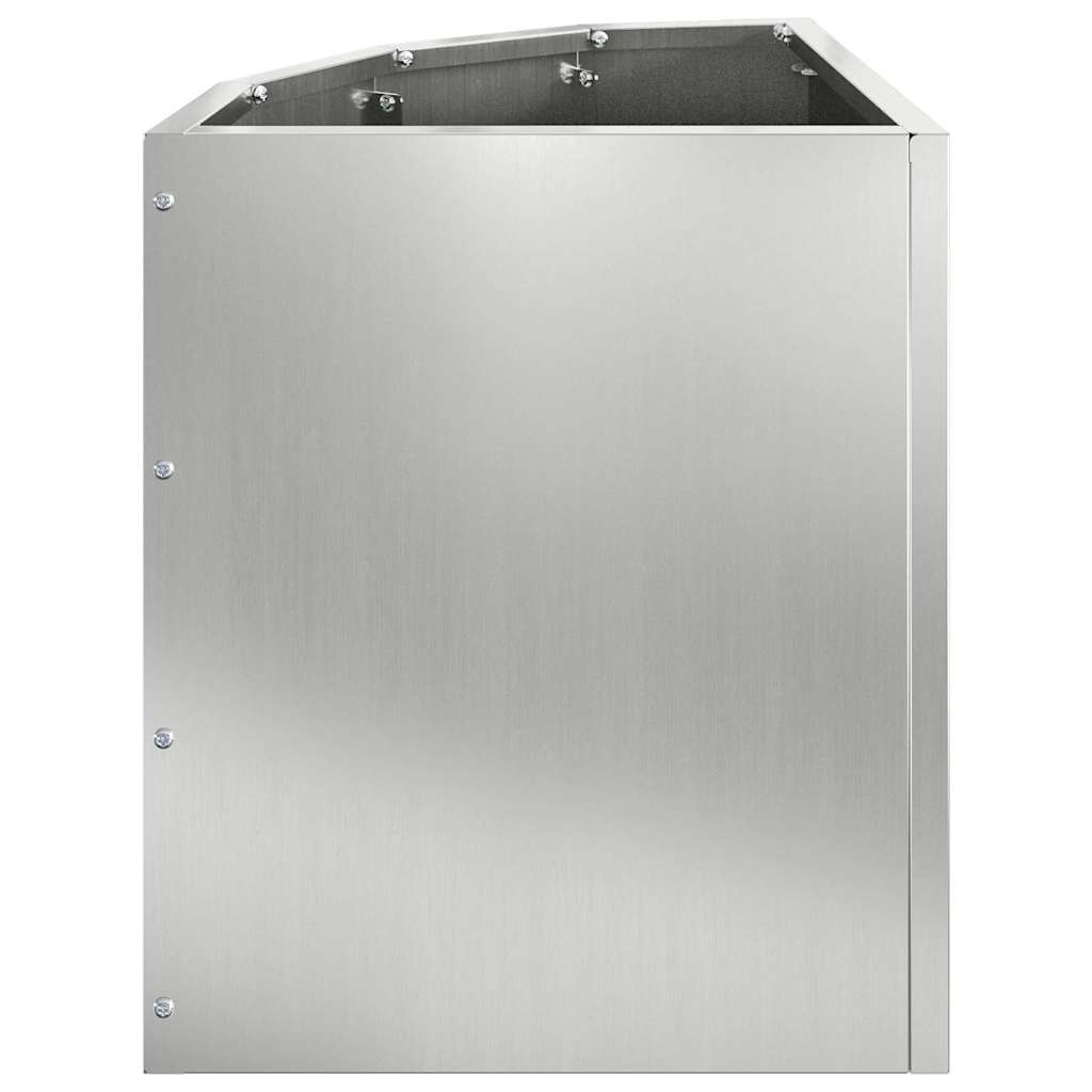 Corner Planter Silver 30 x 30 x 35 cm Galvanised steel