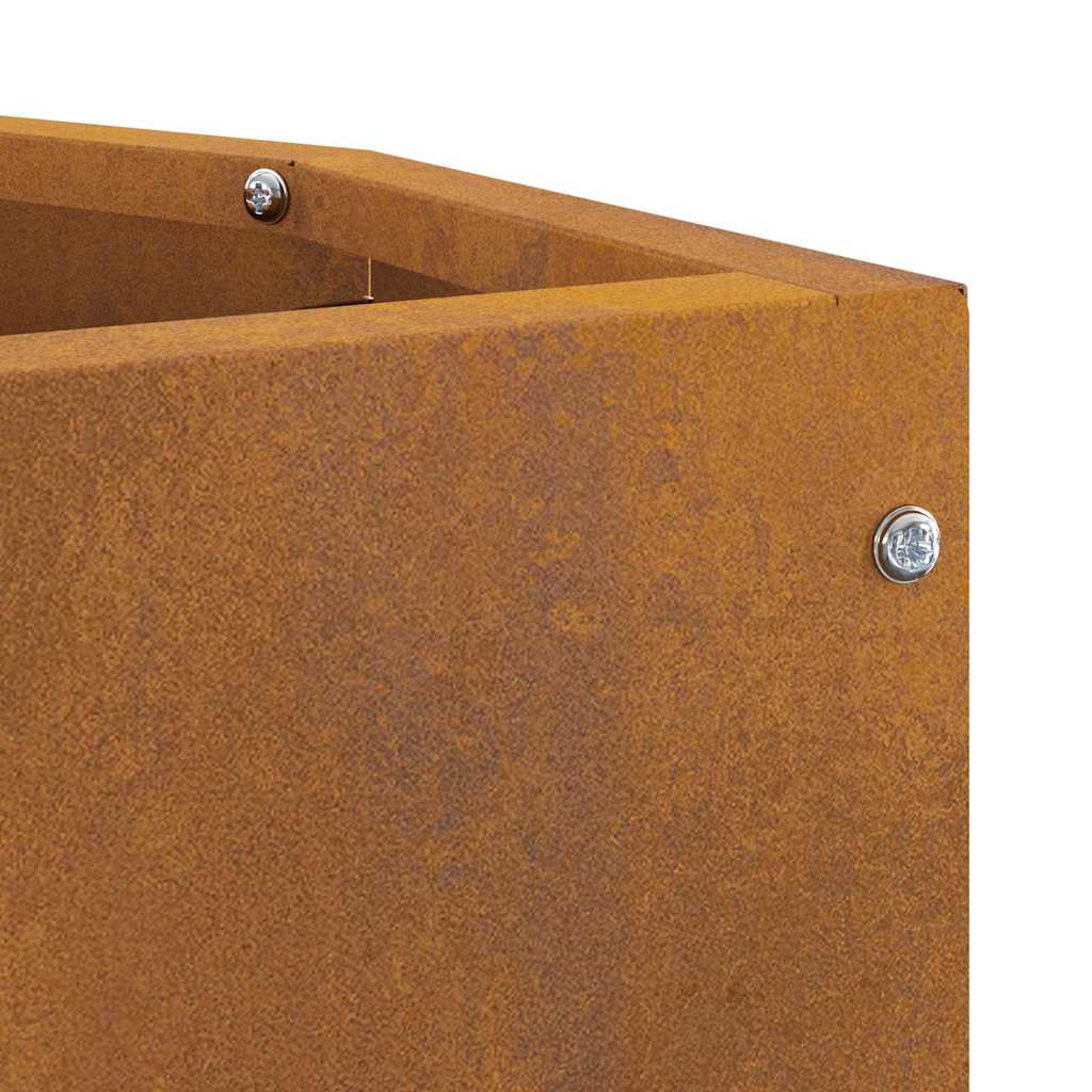 Corner Planter Rusty 30 x 30 x 35 cm Weathering steel