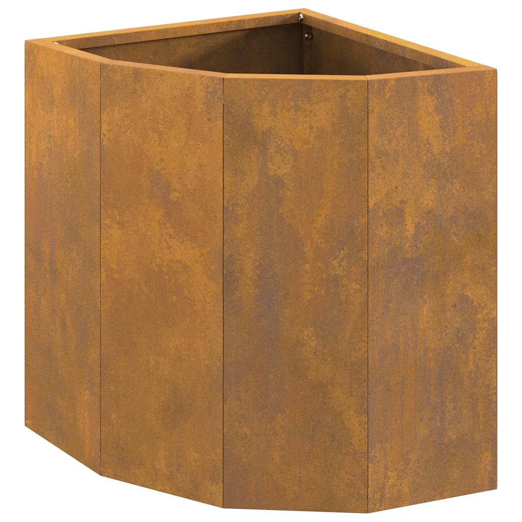Corner Planter Rusty 30 x 30 x 35 cm Weathering steel