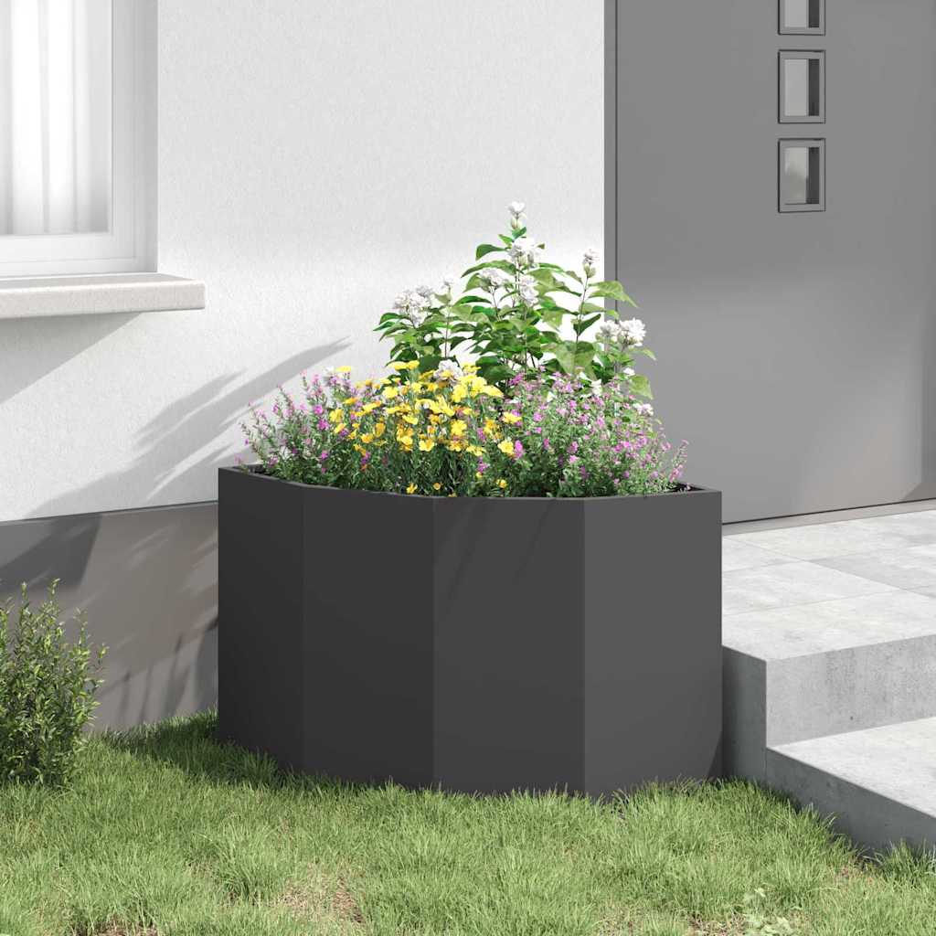 Corner Planter Black 60 x 60 x 50 cm Steel