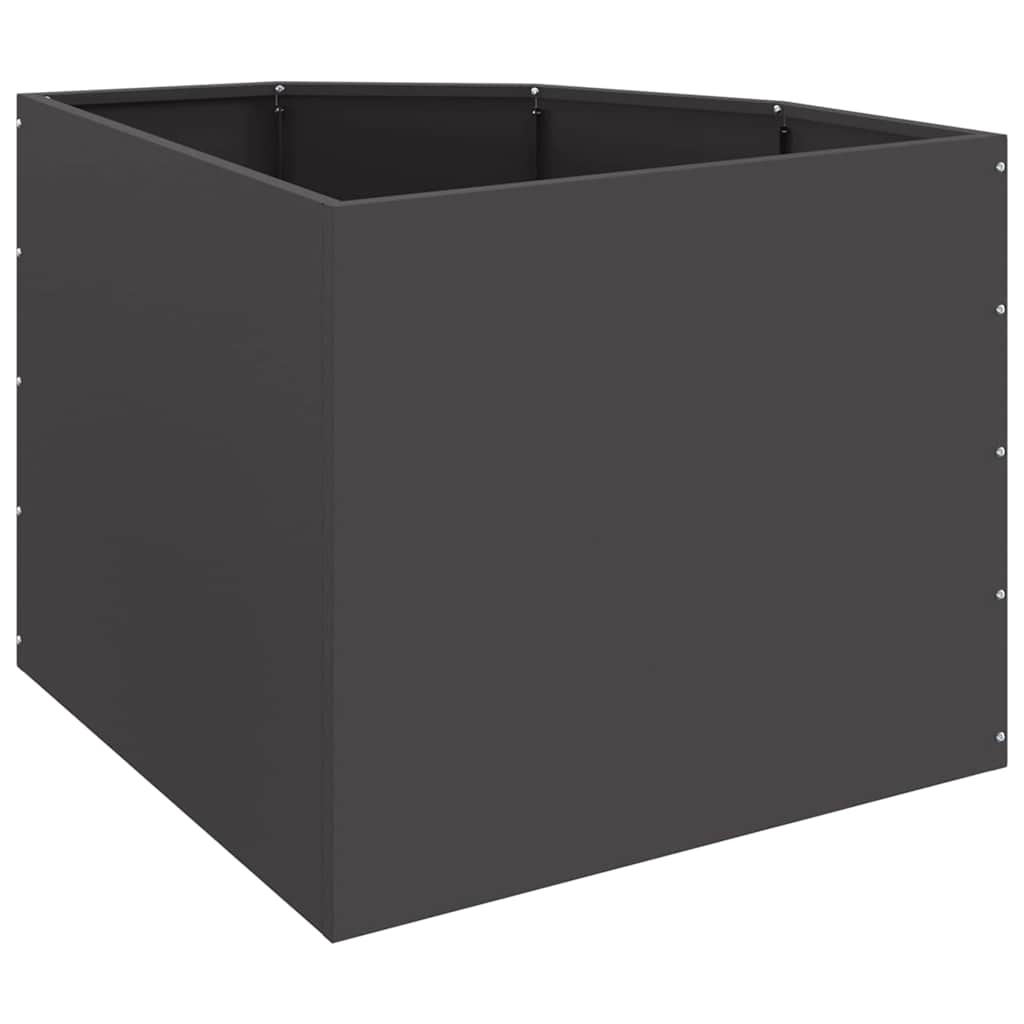 Corner Planter Black 60 x 60 x 50 cm Steel