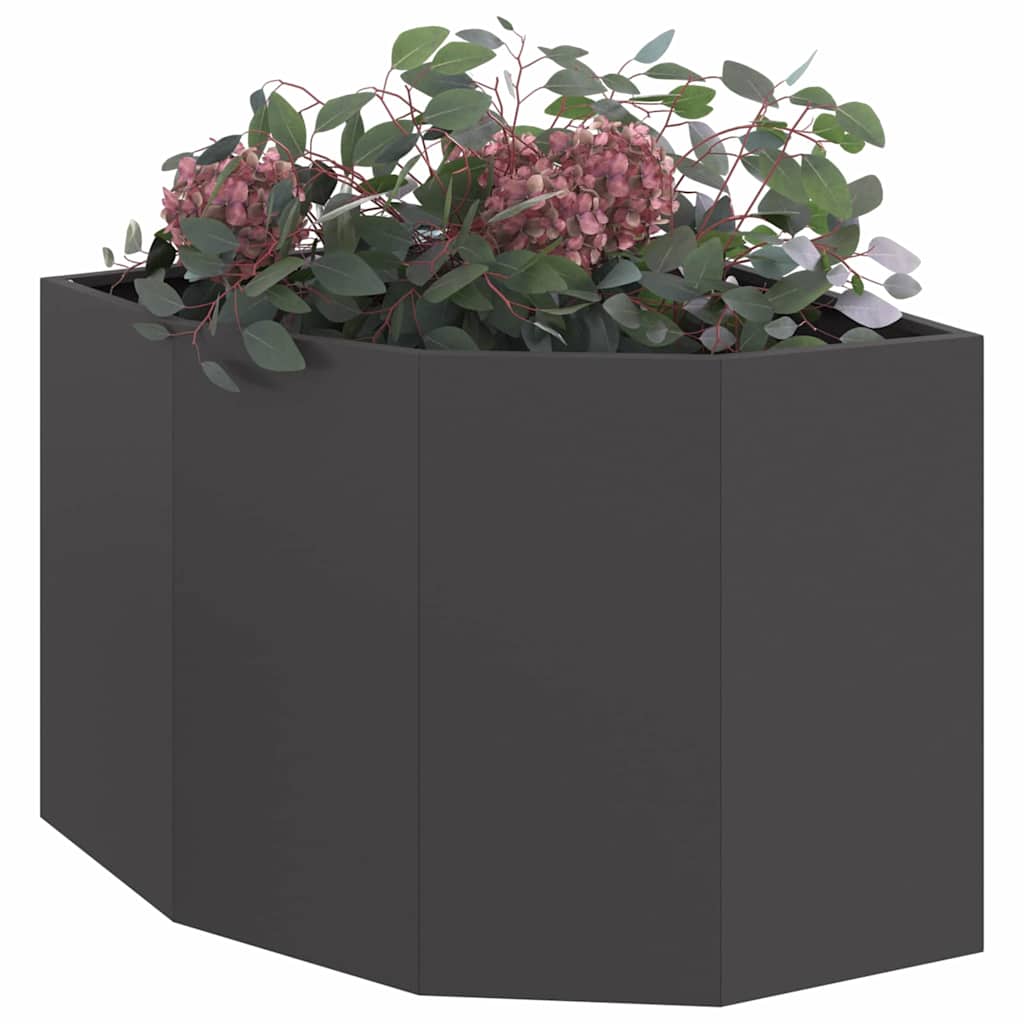 Corner Planter Black 60 x 60 x 50 cm Steel