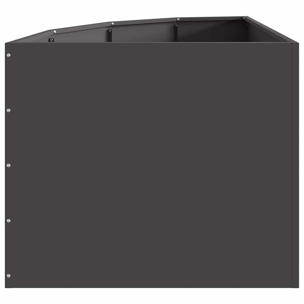 Corner Planter Black 60 x 60 x 50 cm Steel