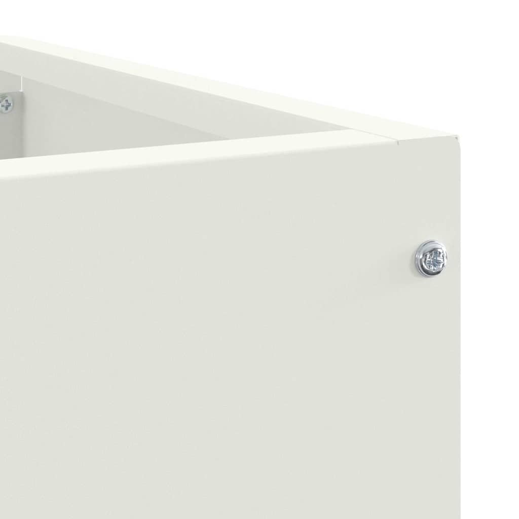 Corner Planter White 60 x 60 x 50 cm Steel
