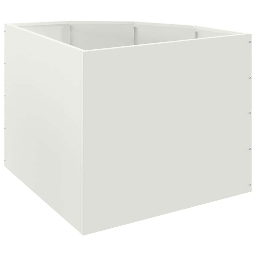 Corner Planter White 60 x 60 x 50 cm Steel