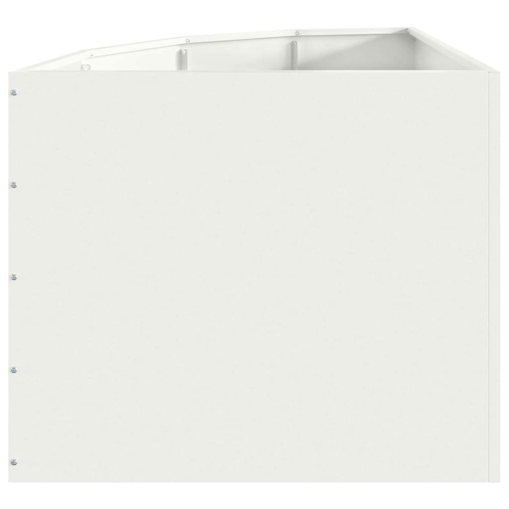 Corner Planter White 60 x 60 x 50 cm Steel