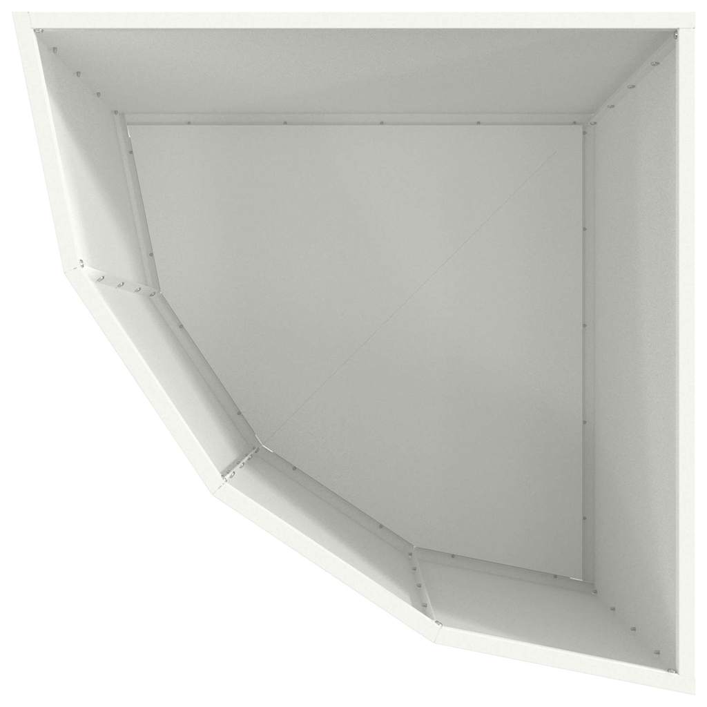 Corner Planter White 60 x 60 x 50 cm Steel