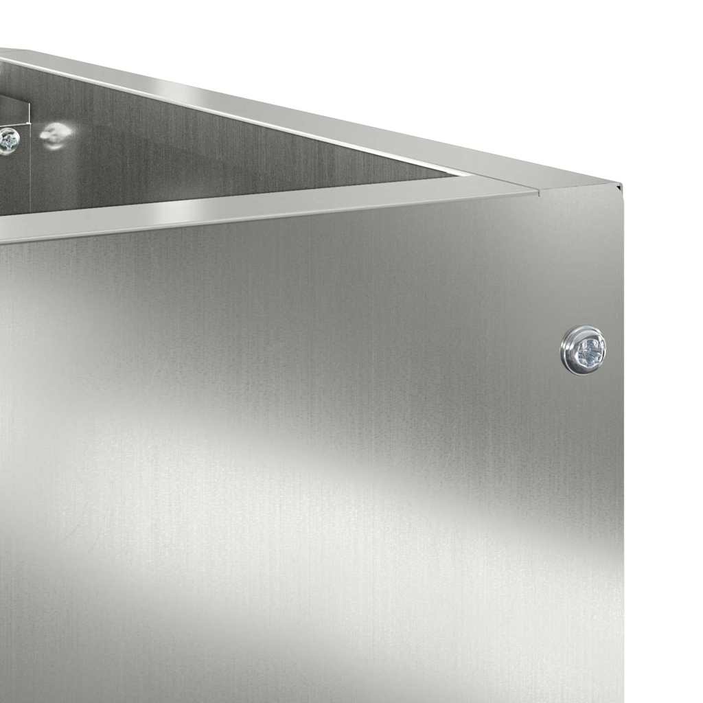 Corner Planter Silver 60 x 60 x 50 cm Galvanised steel