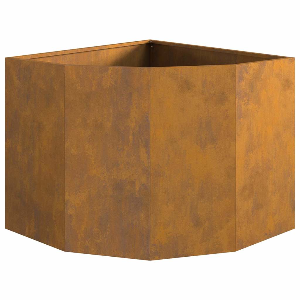 Corner Planter Rusty 60 x 60 x 50 cm Weathering steel