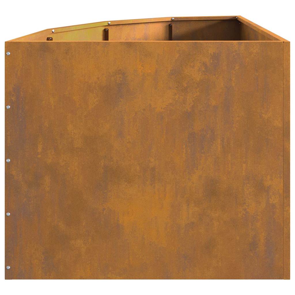 Corner Planter Rusty 60 x 60 x 50 cm Weathering steel