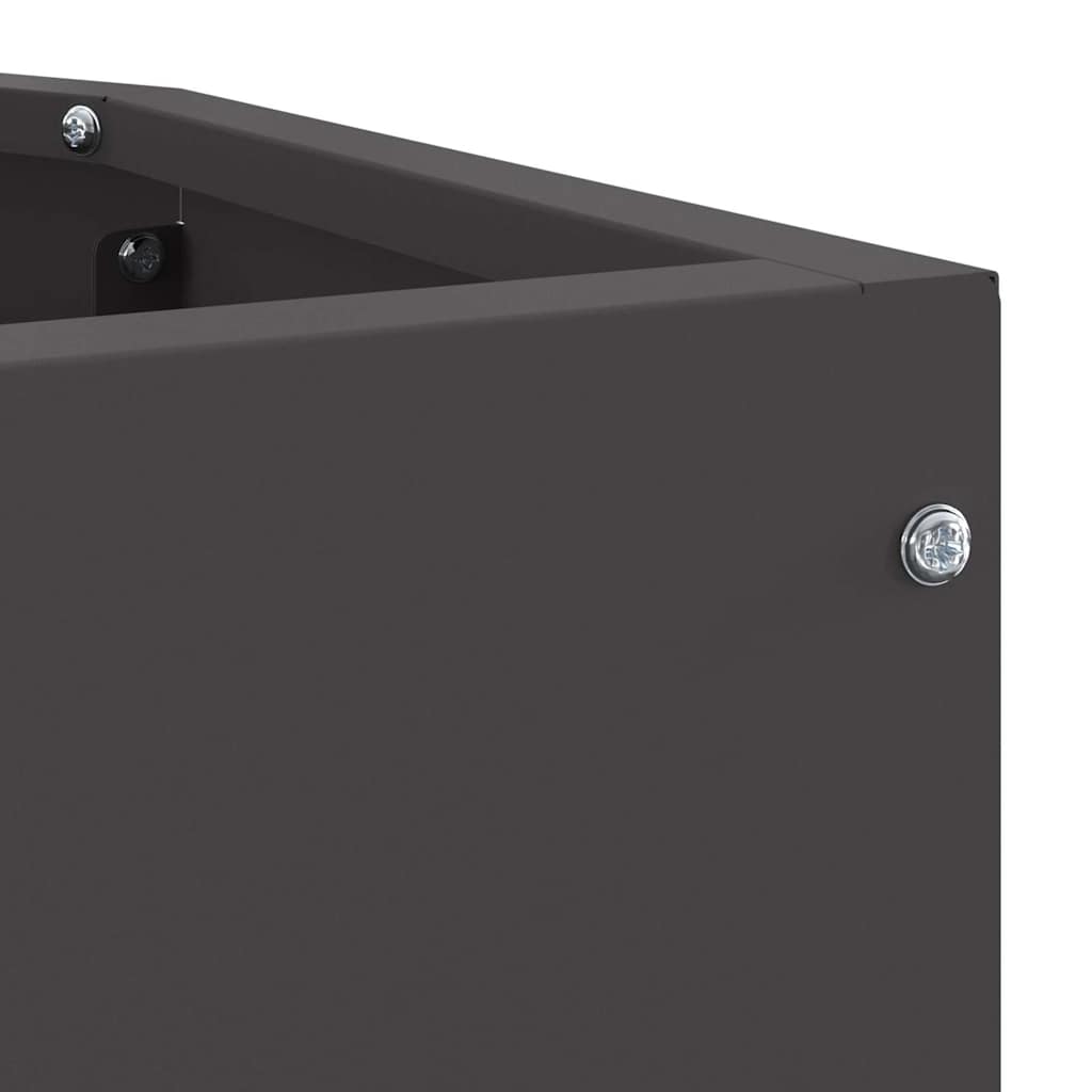 Corner Planter Black 45 x 45 x 50 cm Steel