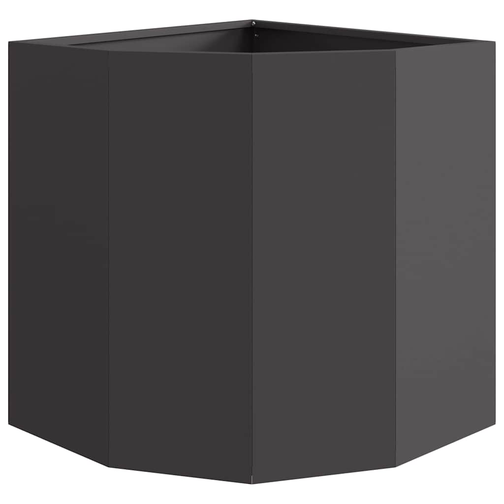 Corner Planter Black 45 x 45 x 50 cm Steel