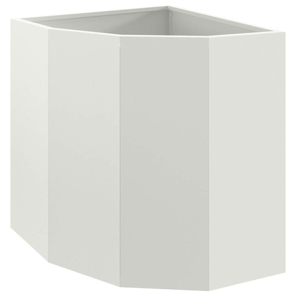 Corner Planter White 45 x 45 x 50 cm Steel