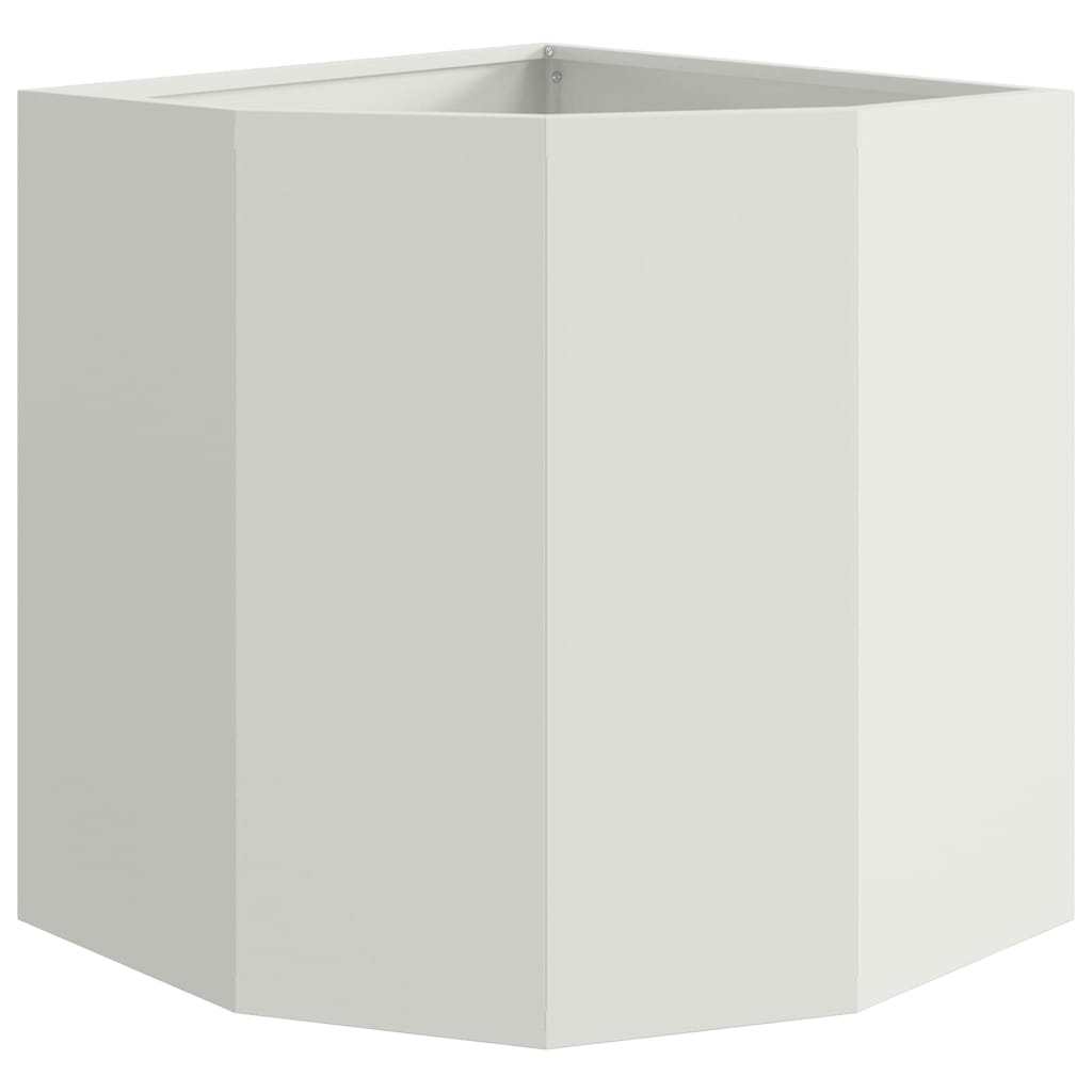 Corner Planter White 45 x 45 x 50 cm Steel