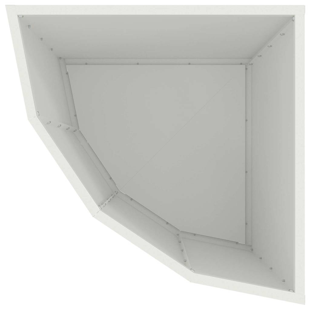 Corner Planter White 45 x 45 x 50 cm Steel