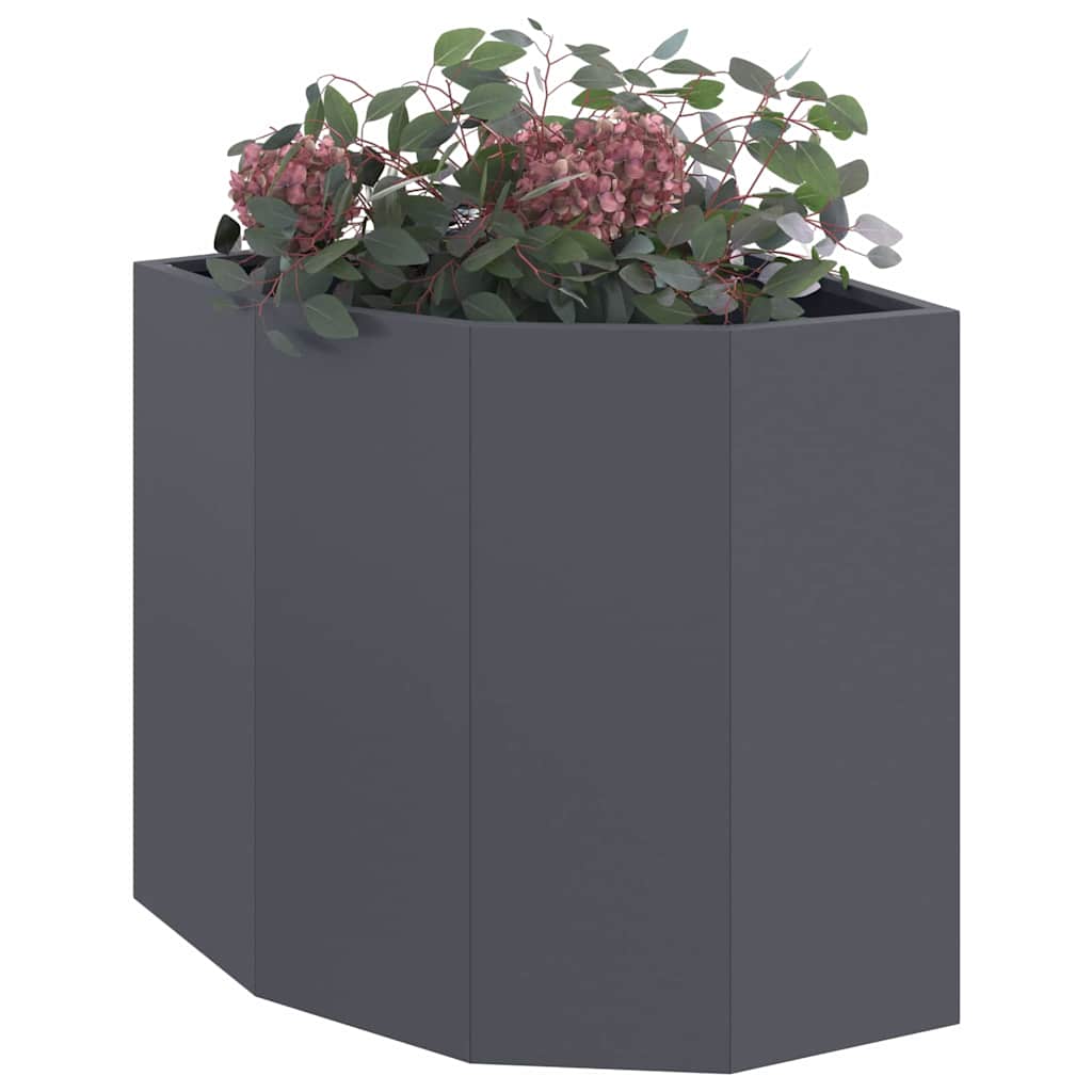 Corner Planter Anthracite 45 x 45 x 50 cm Steel