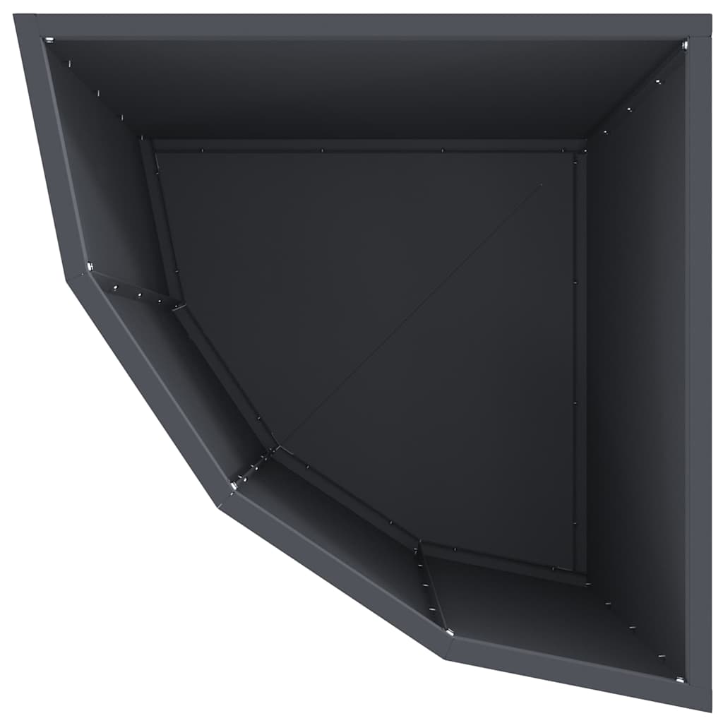 Corner Planter Anthracite 45 x 45 x 50 cm Steel