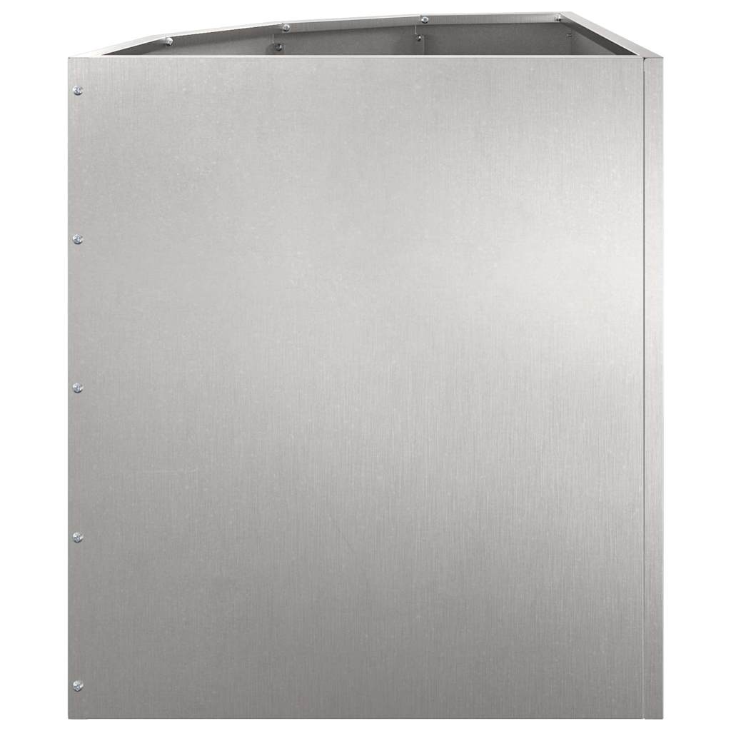 Corner Planter Silver 45 x 45 x 50 cm Stainless steel
