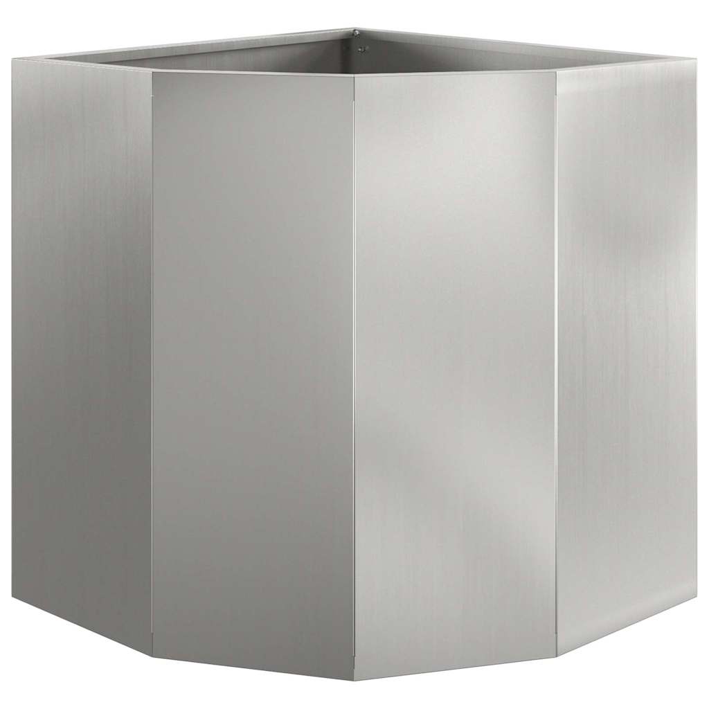 Corner Planter Silver 45 x 45 x 50 cm Galvanised steel
