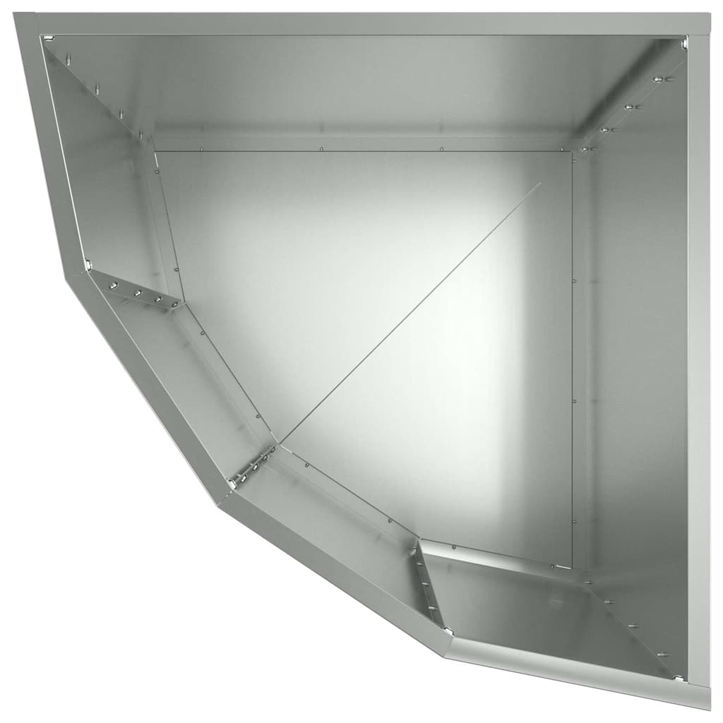 Corner Planter Silver 45 x 45 x 50 cm Galvanised steel