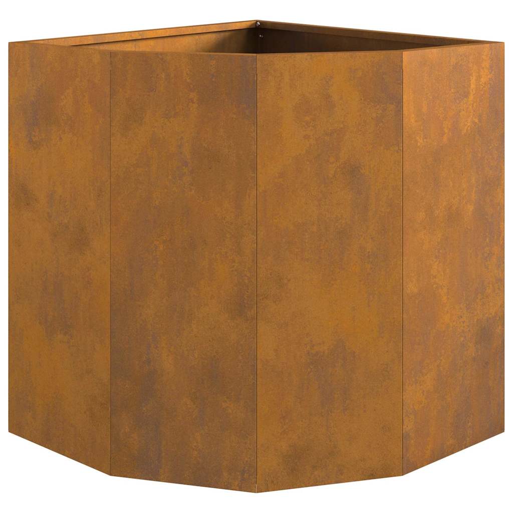 Corner Planter Rusty 45 x 45 x 50 cm Weathering steel