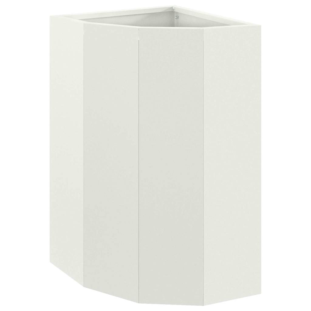Corner Planter White 30 x 30 x 50 cm Steel