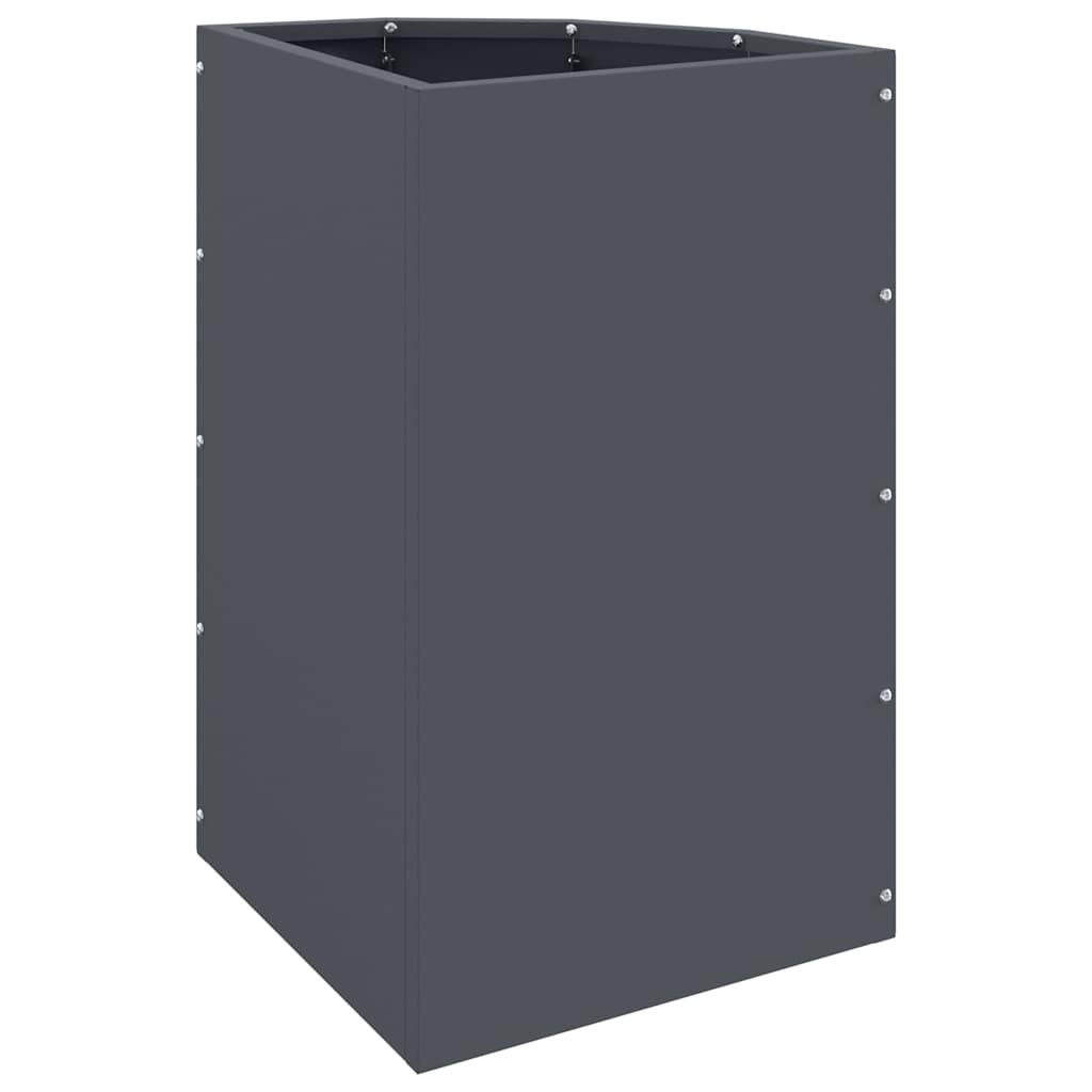 Corner Planter Anthracite 30 x 30 x 50 cm Steel